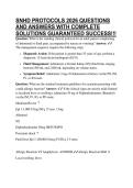 SNHD PROTOCOLS 2026 QUESTIONS AND ANSWERS WITH COMPLETE SOLUTIONS GUARANTEED SUCCESS&excl;&excl;&excl;