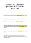 WGU C224 PRE-ASSESSMENT&NewLine;QUESTIONS WITH VERIFIED&NewLine;SOLUTIONS