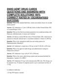SNHD AEMT DRUG CARDS QUESTIONS AND ANSWERS WITH COMPLETE SOLUTIONS 100&percnt; CORRECT RATED A&plus; &lpar;GUARANTEED SUCCESS&rpar;