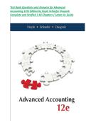 Test Bank For  Questions and Answers for Advanced Accounting 12th Edition by Hoyle Schaefer Doupnik Complete and Verified &vert; ISBN-13 9781259520624 &vert; All Chapters &vert; Latest A&plus; Guide