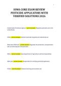 IOWA CORE EXAM REVIEW&NewLine;PESTICIDE APPLICATORS WITH&NewLine;VERIFIED SOLUTIONS 2026