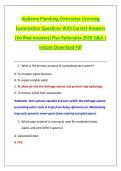 Alabama Plumbing Contractor Licensing &NewLine;Examination Questions With Correct Answers &NewLine;&lpar;Verified Answers&rpar; Plus Rationales 2026 Q&A &vert; &NewLine;Instant Download Pdf 