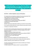 NR507 Advanced Pathophysiology Final Exam Complete Guide Actual Exam 2026&sol;2027 &vert; Complete Exam-Style Questions with Detailed Rationales &vert; Pass Guaranteed &ndash; A&plus; Graded