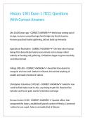 History 1301 Exam 1 &lpar;TCC&rpar; Questions With Correct Answers 