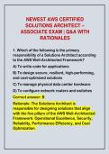 2026-2027 NEWEST AWS CERTIFIED&NewLine;SOLUTIONS ARCHITECT &ndash;&NewLine;ASSOCIATE EXAM &vert; Q&A WITH&NewLine;RATIONALES 