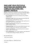 SNHD AEMT DRUG PROTOCOLS QUESTIONS AND ANSWERS WITH COMPLETE SOLUTIONS 100&percnt; CORRECT RATED A&plus;