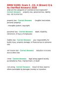 RMIN 5100S Exam 3 - CH&period; 4 &lpar;Brown&rpar; Q & As &lpar;Verified Answers&rpar; 2026&period;
