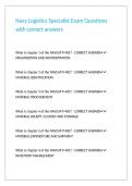 Navy Logistics Specialist Exam Questions with correct answers 