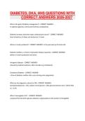 DIABETES&comma; DKA&comma; HHS QUESTIONS WITH CORRECT ANSWERS 2026-2027