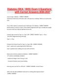 Diabetes Mellitus Foot care&comma; Neuropathy&comma; DKA&comma; HHS&comma; Hypoglycemia Exam 2 Questions with Correct Answers 2026-2027&NewLine;