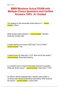 BMW Members Actual EXAM with Multiple Choice Questions and Verified Answers 100- A&plus; Graded&period;