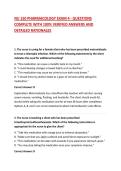 NU 150 PHARMACOLOGY EXAM 4 &ndash; QUESTIONS COMPLETE WITH VERIFIED ANSWERS AND DETAILED EXPLANATIONS