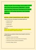 Shadow Health Pharmacology Intermediate Patient &NewLine;Case Exam Prep Document 2026&sol;2027 &vert; Clinical &NewLine;Pharmacology&comma; Medication Management & Clinical &NewLine;Judgment &vert; 50 Verified Questions with Detailed &NewLine;Rationales 