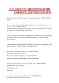DOD ARFF CDC QUESTIONS WITH CORRECT ANSWERS 2026-2027