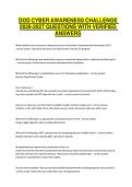 DOD CYBER AWARENESS CHALLENGE 2026-2027 QUESTIONS WITH VERIFIED ANSWERS