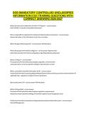 DOD MANDATORY CONTROLLED UNCLASSIFIED INFORMATION &lpar;CUI&rpar; TRAINING QUESTIONS WITH CORRECT ANSWERS 2026-2027&NewLine;