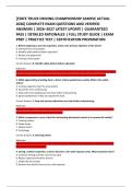 &lbrack;STATE TRUCK DRIVING CHAMPIONSHIP SAMPLE ACTUAL &NewLine;2026&rsqb; COMPLETE EXAM QUESTIONS AND VERIFIED &NewLine;ANSWERS &vert; 2026&ndash;2027 LATEST UPDATE &vert; GUARANTEED &NewLine;PASS &vert; DETAILED RATIONALES &vert; FULL STUDY GUIDE &vert; EXAM &NewLine;PREP &vert; PRACTICE TEST &vert; CERTIFICATION PREPARATION