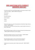 DRE QUESTIONS WITH CORRECT ANSWERS 2026-2027