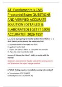 ATI Fundamentals CMS &NewLine;Proctored Exam QUESTIONS &NewLine;AND VERIFIED ACCURATE &NewLine;SOLUTION &lpar;DETAILED & &NewLine;ELABORATED&rpar; &vert;GET IT 100&percnt; &NewLine;ACCURATE&excl;&excl; 2026 TEST 