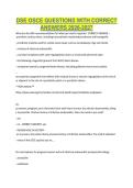 DSE OSCE QUESTIONS WITH CORRECT ANSWERS 2026-2027