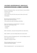 BEST REVISED ANATOMY AND PHYSIOLOGY- 2026 TESTBANKS&comma; EXAMS AND ANSWERS