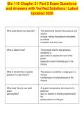 Bio 116 Chapter 21 Part 2 Exam Questions&NewLine;and Answers with Verified Solutions &vert; Latest&NewLine;Updated 2026