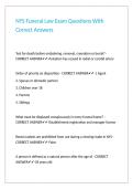 NYS Funeral Law Exam Questions With Correct Answers 