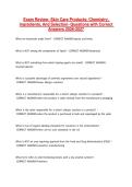 Exam Review- Skin Care Products&colon; Chemistry&comma; Ingredients&comma; And Selection- Questions with Correct Answers 2026-2027&NewLine;