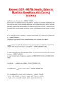 Examen DCF - HSAN &lpar;Health&comma; Safety & Nutrition Questions with Correct Answers