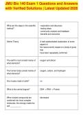 JMU Bio 140 Exam 1 Questions and Answers&NewLine;with Verified Solutions &vert; Latest Updated 2026
