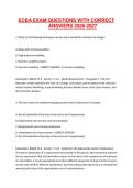 ECBA EXAM QUESTIONS WITH CORRECT ANSWERS 2026-2027