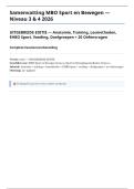 Samenvatting MBO Sport Bewegen 2026 &plus; 20 Oefenvragen - Anatomie Spieren Training Energiesystemen FITT Warming-up POLICE Reanimatie AED Voeding Doelgroepen 25&plus; Pagina's