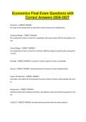 Economics Final Exam Questions with Correct Answers 2026-2027