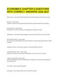 ECONOMICS CHAPTER 8 QUESTIONS WITH CORRECT ANSWERS 2026-2027