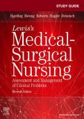 Updated&sol;Latest Study Guide for Lewis's Medical Surgical Nursing Assessment and Management of Clinical Problems 12th Edition 2025&ndash;2026 Comprehensive Questions Answers Case Studies NCLEX Preparation Clinical Judgment Review and Medical Surgical Nursi