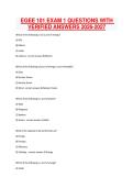 EGEE 101 EXAM 1 QUESTIONS WITH VERIFIED ANSWERS 2026-2027