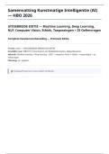 Samenvatting Kunstmatige Intelligentie AI HBO UITGEBREID 2026 &plus; 25 Oefenvragen - Machine Learning Deep Learning NLP LLM Transformer Computer Vision Ethiek EU AI Act Prompt 30&plus; Pagina's