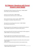 ELC Module 4 Questions with Correct Answers Latest Update
