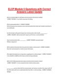 ELCP Module 5 Questions with Correct Answers Latest Update