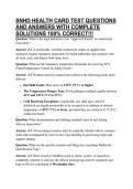 SNHD HEALTH CARD TEST QUESTIONS AND ANSWERS WITH COMPLETE SOLUTIONS 100&percnt; CORRECT&excl;&excl;&excl;