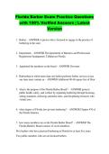 Florida Barber Exam Practice Questions &NewLine;with 100&percnt; Verified Answers &vert; Latest &NewLine;Version 