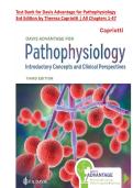 Test Bank for Davis Advantage for Pathophysiology 3rd Edition by Theresa Capriotti &vert;ISBN-13 978-1719648592 &vert;  Chapter 1-47 &vert; All Chapters 