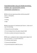 Wastewater Collections III Final Exam Test Bank Questions Answers Study Guide