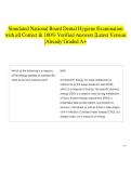Simulated National Board Dental Hygiene Examination with all Correct & 100&percnt; Verified Answers &vert;Latest Version &vert;Already Graded A&plus;