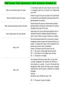 PMP Exam Test Questions with Answers Graded A&plus;