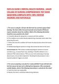 NUR 253 EXAM 3 MENTAL HEALTH NURSING &ndash; GALEN COLLEGE OF NURSING COMPREHENSIVE TEST BANK QUESTIONS COMPLETE WITH 100&percnt; VERIFIED ANSWERS AND RATIONALES
