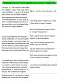 PMI Practice Exam II Test Questions and Answers Graded A&plus;