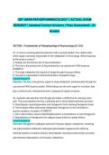 UST ABSN PATHOPHARMACOLOGY 1 ACTUAL EXAM 2026&sol;2027 &vert; Updated Correct Answers &vert; Pass Guaranteed - A&plus; Graded&NewLine;&NewLine;