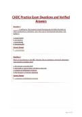 CADC Practice Exam Questions and Verified&NewLine;Answers