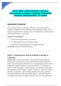 NR 534 WEEK 2 ESSAY 2026&sol;2027 &vert; Advanced Communication in Systems Leadership &vert; Chamberlain University &vert; Pass Guaranteed - A&plus; Graded&NewLine;&NewLine;